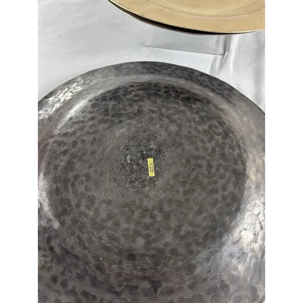 Set‎ of 6 Hammered Brass Charger Plates 12